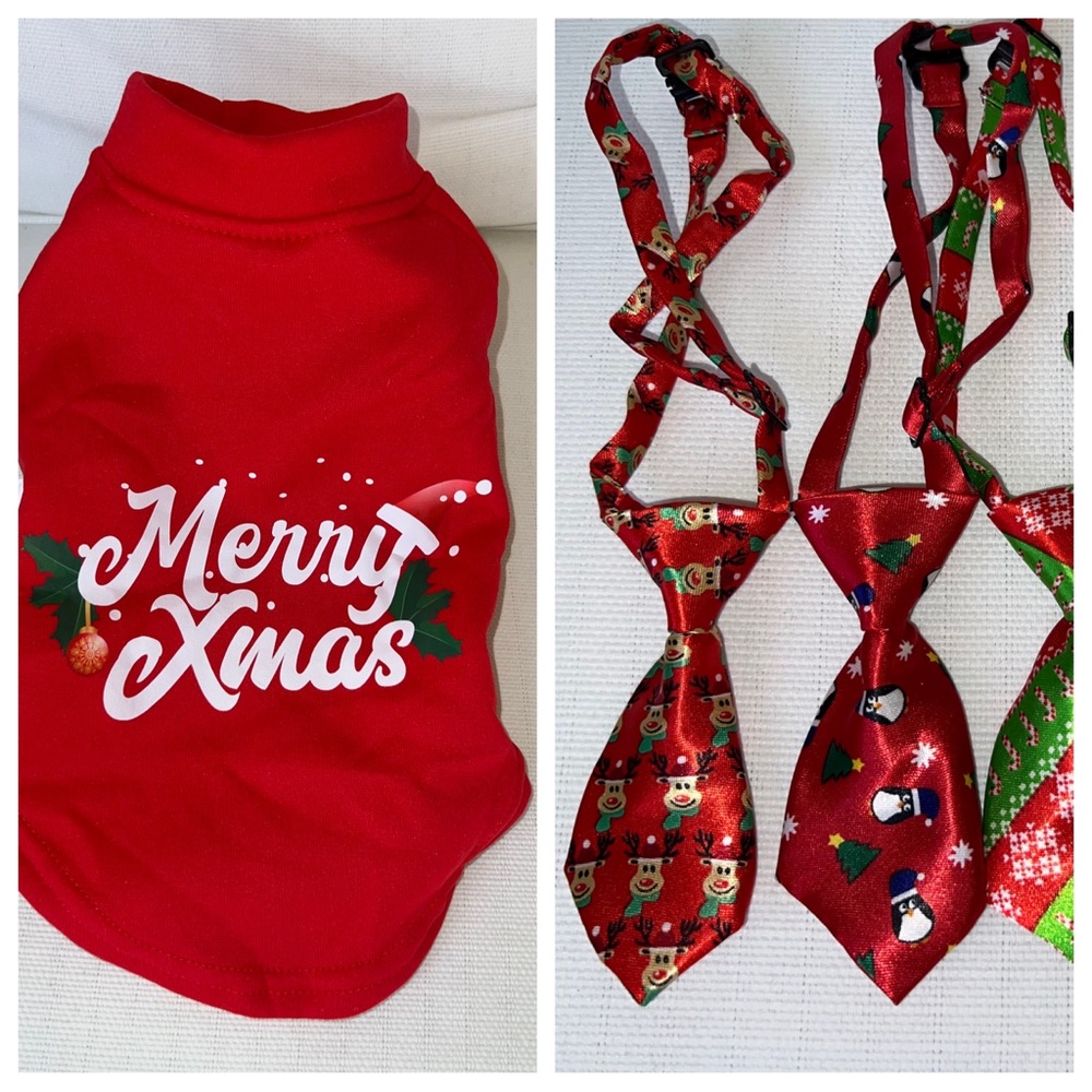 Doggy Christmas tie and Sweater 🐶🐾🎄 Buy it before it’s gone!
